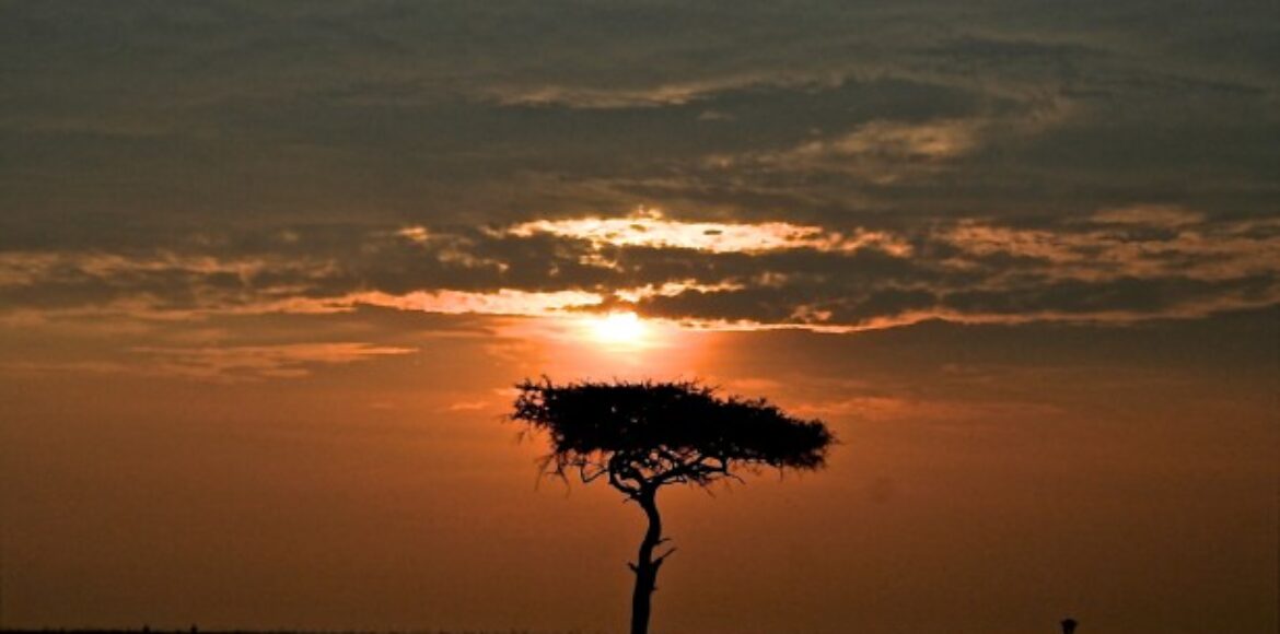 coucher de soleil au Kenya